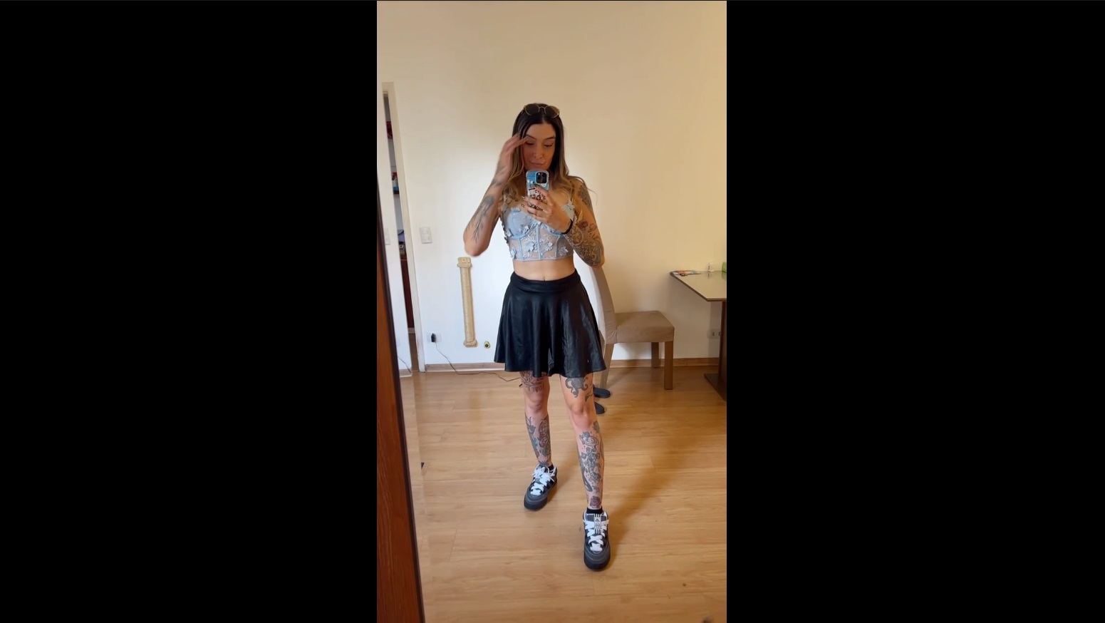 Chacha wears that very sexy skirt