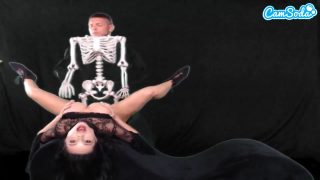 Crystal Rush shows her Halloween spirit thumbnail 1
